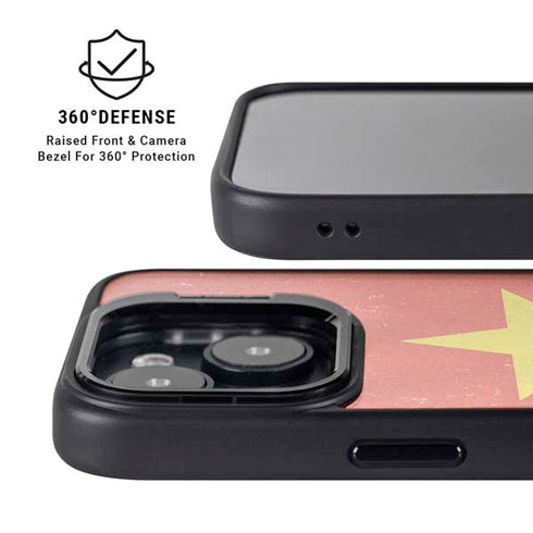 Vietnam Flag Distressed iPhone 14 Kickstand Case